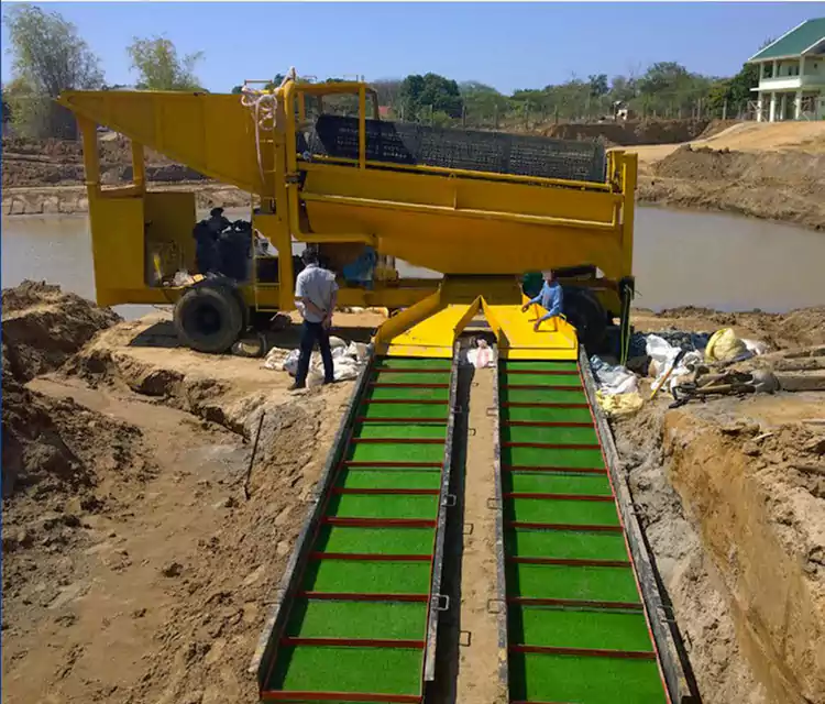 ተንቀሳቃሽ ተንቀሳቃሽ የወርቅ ፓኒንግ ጋሪ